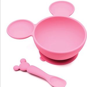 🆕Pink Mickey Mouse Silicone Suction Bowl